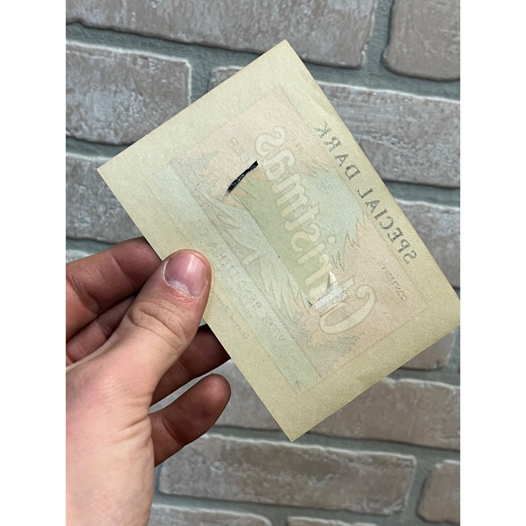 1940s Christmas Beer Bottle Label IRTP West Bend Lithia Co. Wis Wisconsin