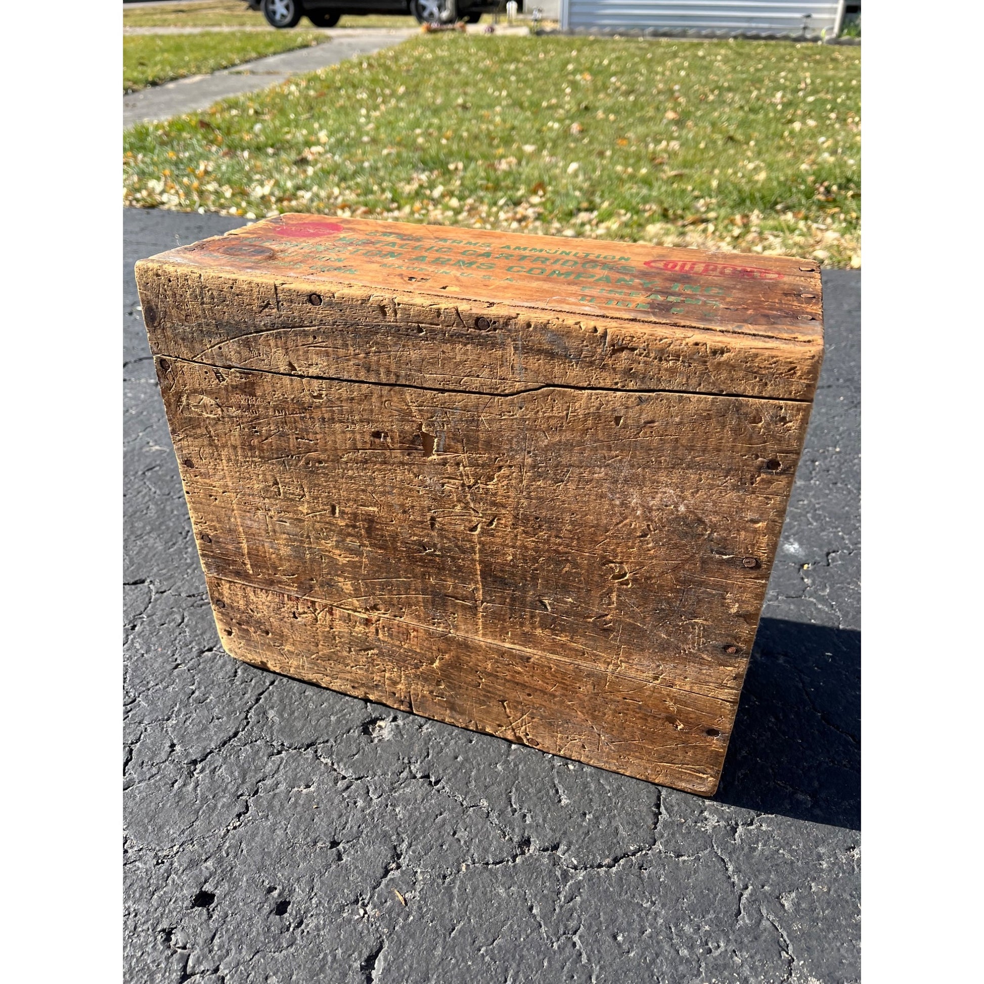 Vintage Remington Arms Wooden Ammo Box Crate .22 Long Shot DuPont Kleanbore