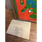 Vintage 1940s WWII Victory Bomber Poosh-M-Up Table Pinball Game w/ Original Box!