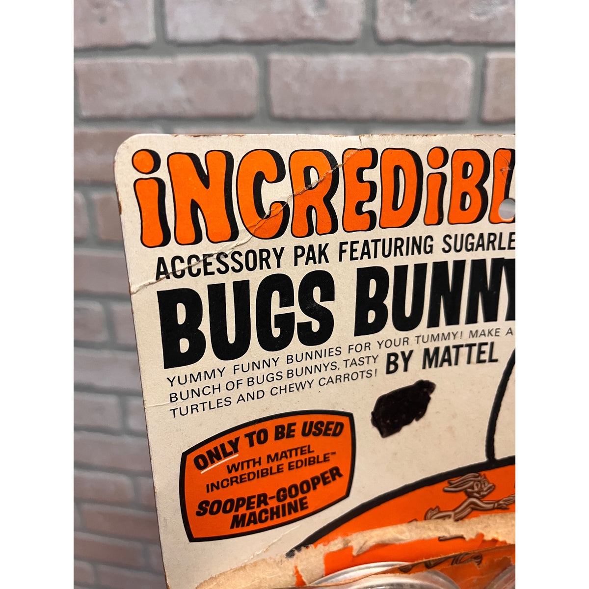 1966 Mattel Incredible Edibles Bugs Bunny Accessory Pak Gobble-Degoop Sooper Gooper
