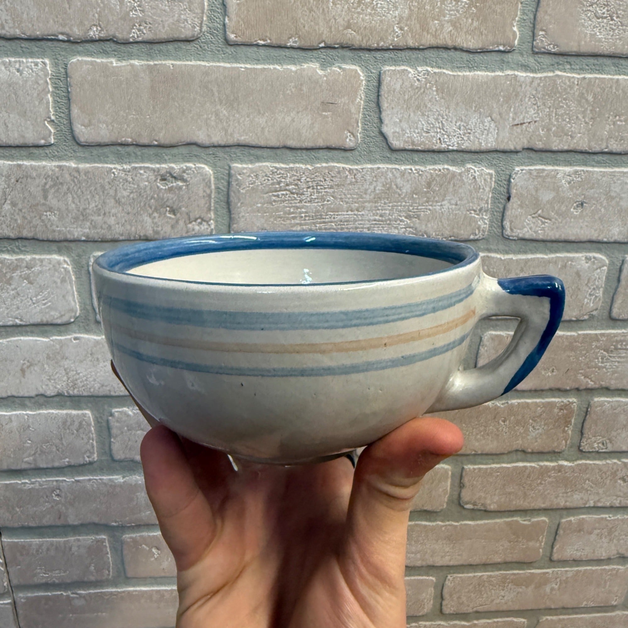 Louisville Stoneware Pig Small Soup or Cereal Dessert Bowl With Handle