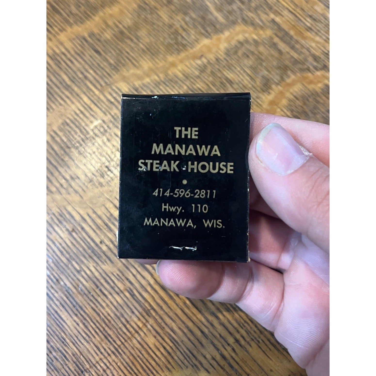 Vintage Matchbook Advertising - Crossroads Mansion Steak House - Oshkosh, Wis. / Manawa Steak House Manawa, Wis.