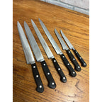 Vintage Germany Sabatier Hoffritz Stainless Steel Chef Knife Knives Set Lot (5)
