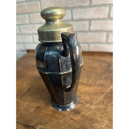 Antique Apollo Hand Hammered Silver Cocktail Shaker by Bernard Rice's Sons