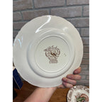 Vintage Windsor Ware Glazed Wild Turkey Dinner Plates Set of Four (4) Johnson Bros. England Thanksgiving
