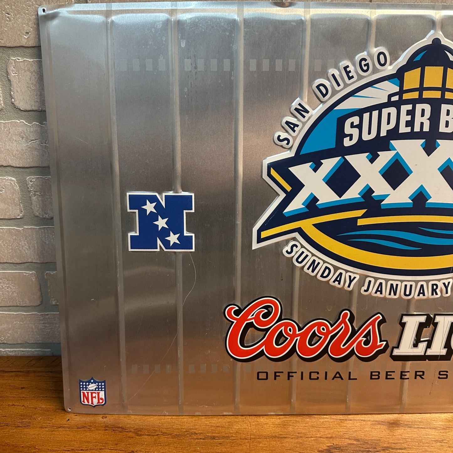 Coors Light Super Bowl XXXVII  Tin Bar Pub Sign Raiders Buccaneers