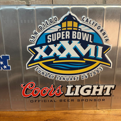 Coors Light Super Bowl XXXVII  Tin Bar Pub Sign Raiders Buccaneers