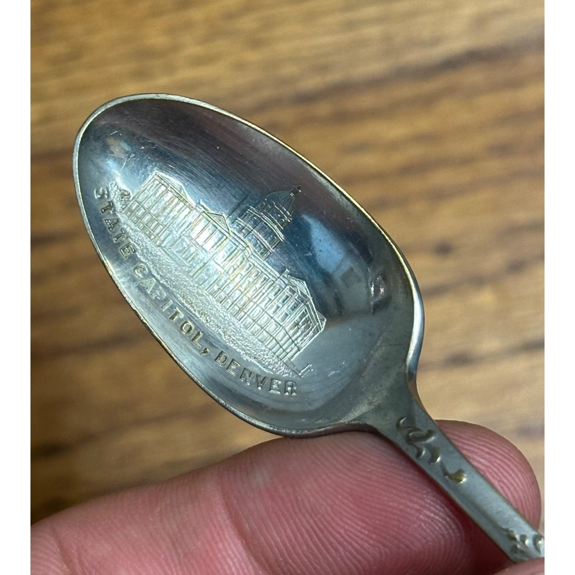 Vintage Colorado Sterling Silver Spoon Lot (2) Brown's Palace Hotel Denver
