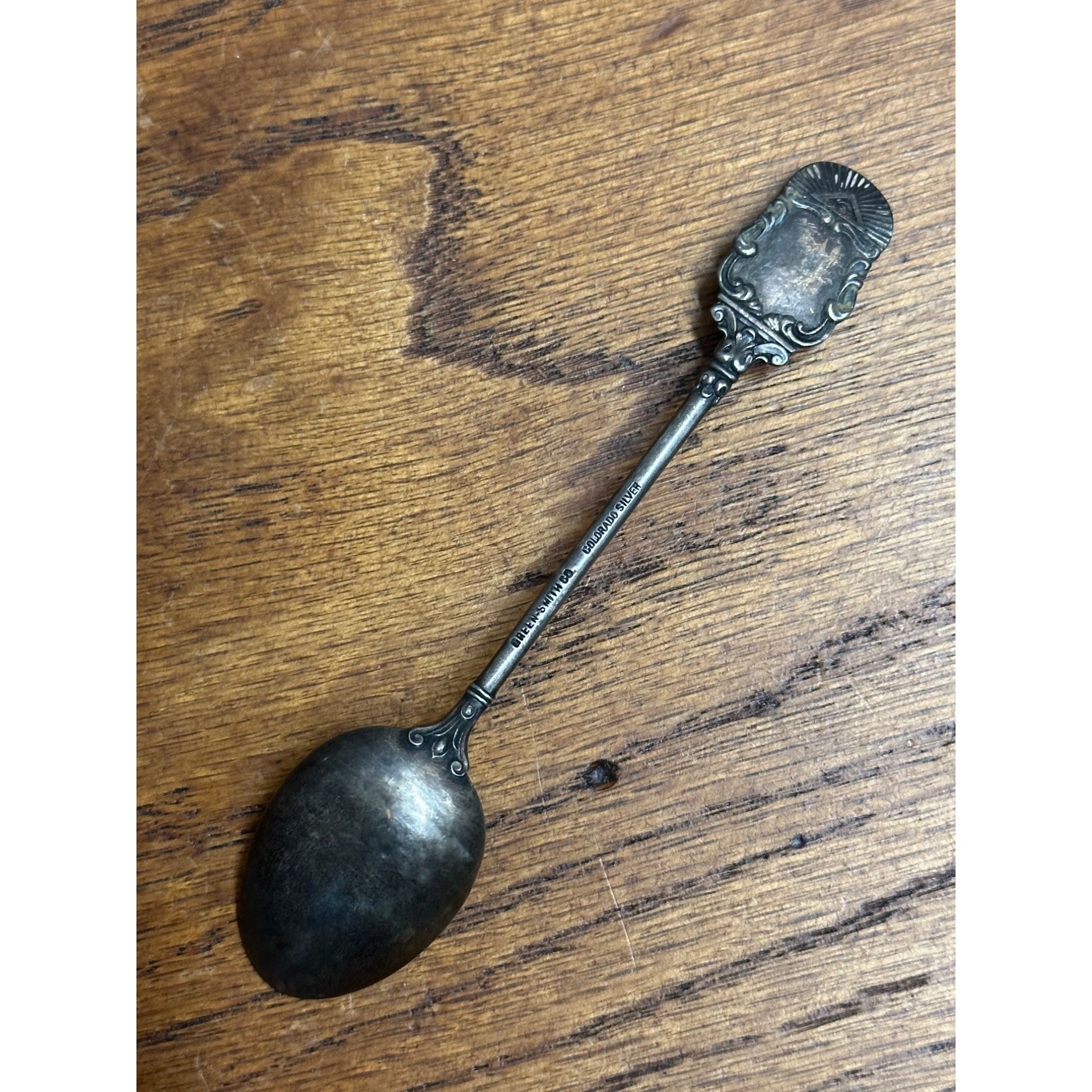 Vintage Colorado Sterling Silver Spoon Lot (2) Brown's Palace Hotel Denver