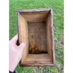 Antique Tramp Art Wooden Box Chipped Carved Notched Folk Art AAFA Primitive