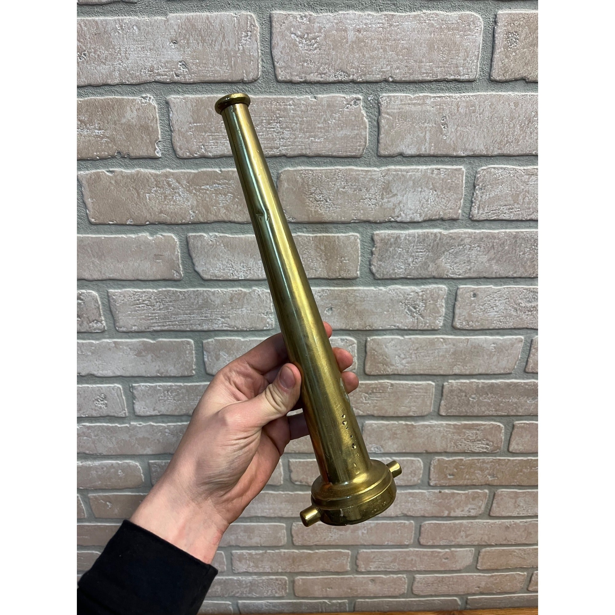 Vintage Brass Fire Hose Nossle Tool Steampunk Decor12" tall