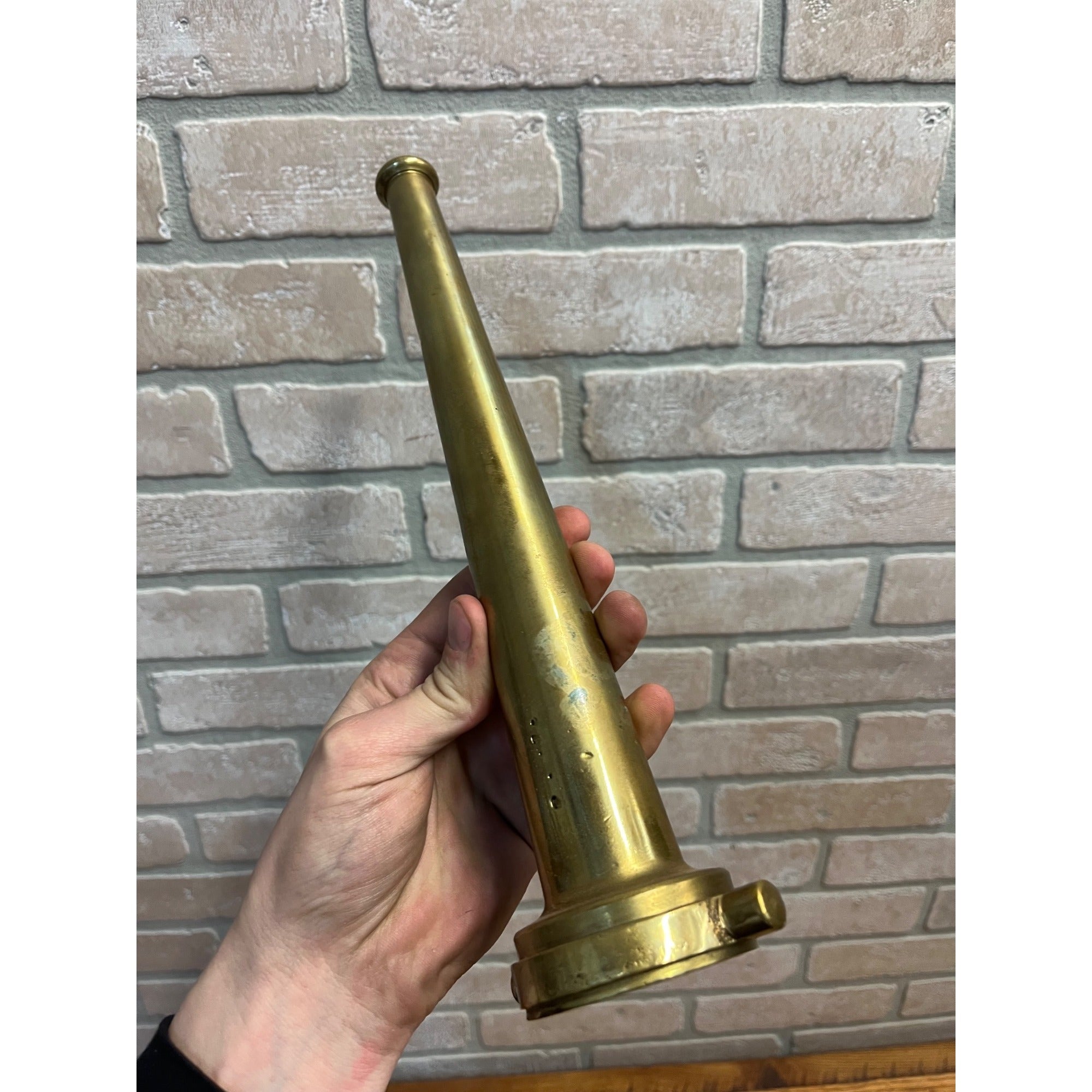 Vintage Brass Fire Hose Nossle Tool Steampunk Decor12" tall