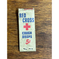 Vintage 1930s Red Cross Cough Drops Matchbook  Unstruck Matches
