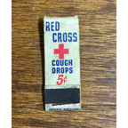 Vintage 1930s Red Cross Cough Drops Matchbook  Unstruck Matches