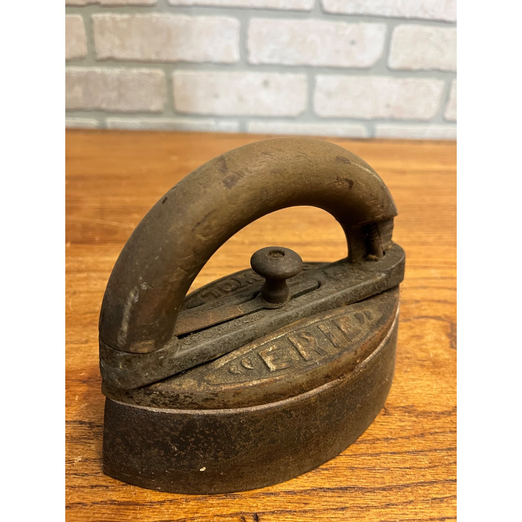 Antique Primitive Griswold Cast Iron Erie PA Flat Sad Iron