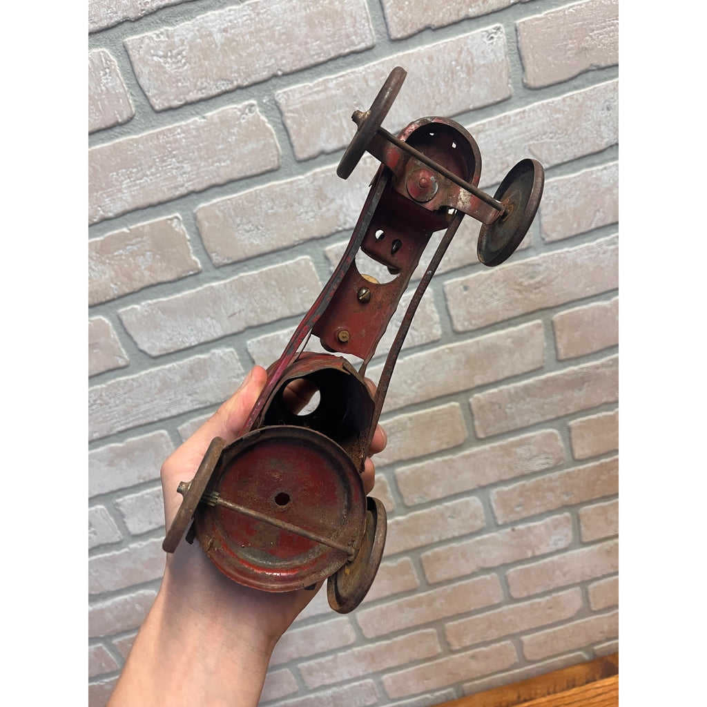 Vintage 1920s Kingsbury Steam Engine Fire Pumper & Ladder Truck Pressed Steel
