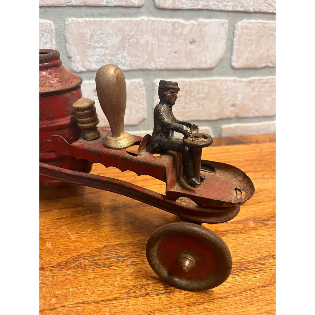 Vintage 1920s Kingsbury Steam Engine Fire Pumper & Ladder Truck Pressed Steel