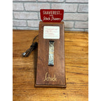 Vintage Schick Shaving Razor Lighted Store Display Stand Wood Case