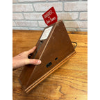 Vintage Schick Shaving Razor Lighted Store Display Stand Wood Case