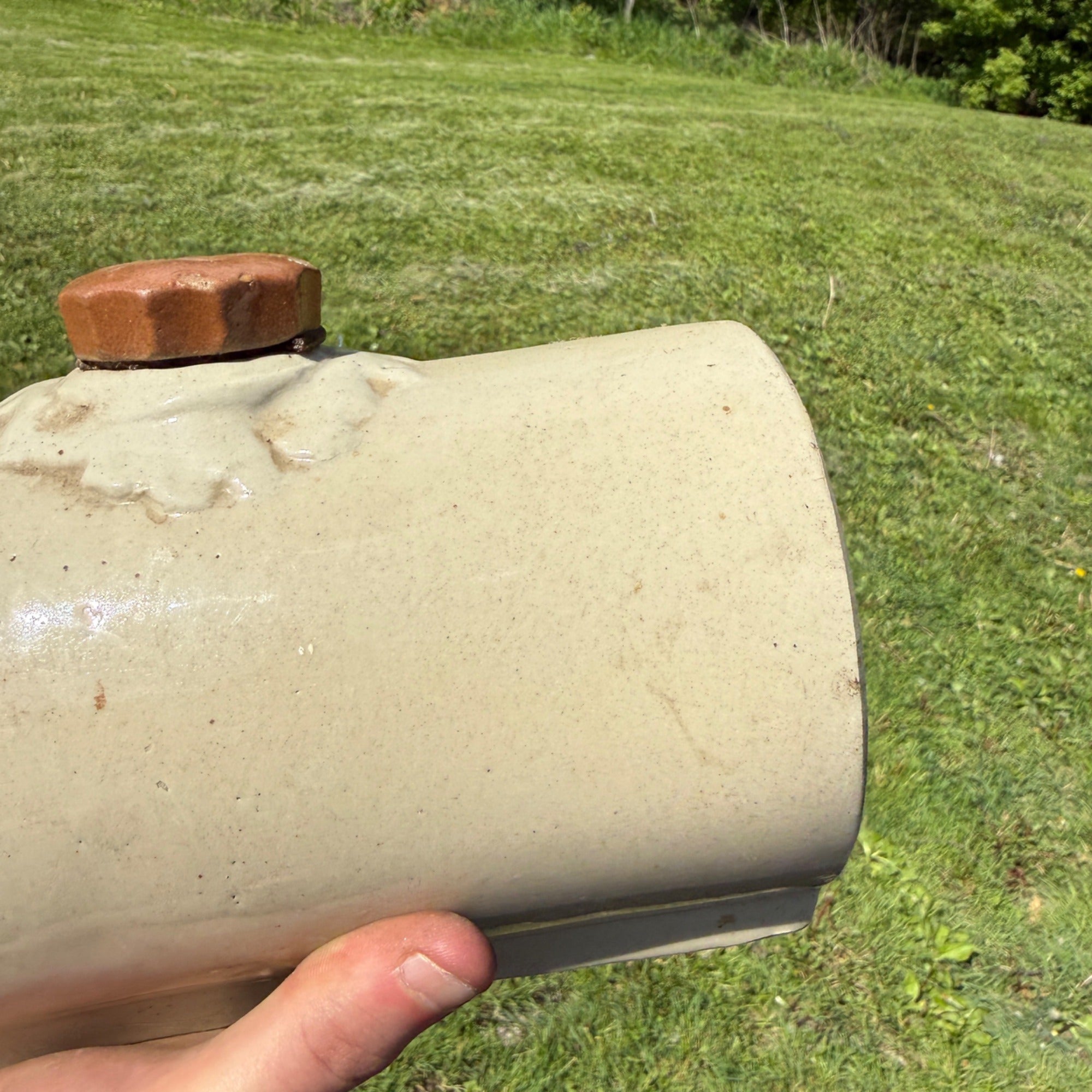 Antique Stoneware Pottery MEDALTA POTTERIES LTD MEDICINE HAT ALBERTA FOOT WARMER