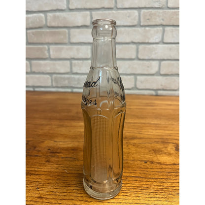 Embossed CONRAD BEVERAGES OCONOMOWOC WISCONSIN WIS WI Fancy Deco Soda Bottle