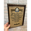 Vintage Smile Awhile Quote Motto Arts & Crafts Style Framed Live While You Live