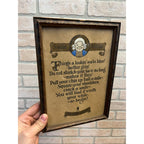Vintage Smile Awhile Quote Motto Arts & Crafts Style Framed Live While You Live