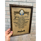 Vintage Smile Awhile Quote Motto Arts & Crafts Style Framed Live While You Live