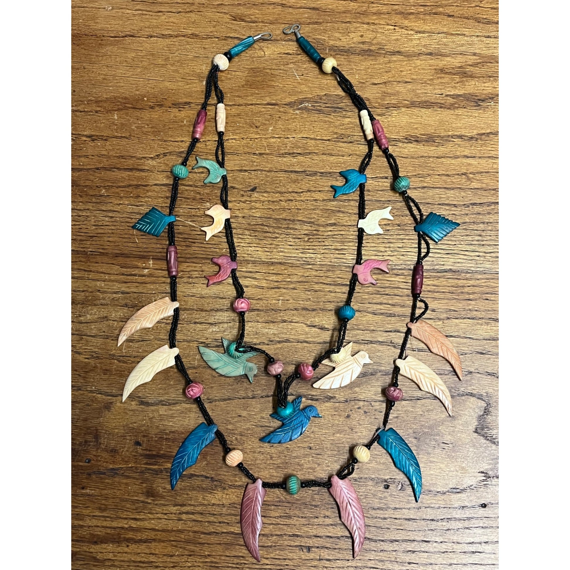 Vintage Zuni Native American India Ethnic Double Strand Fetish Necklace
