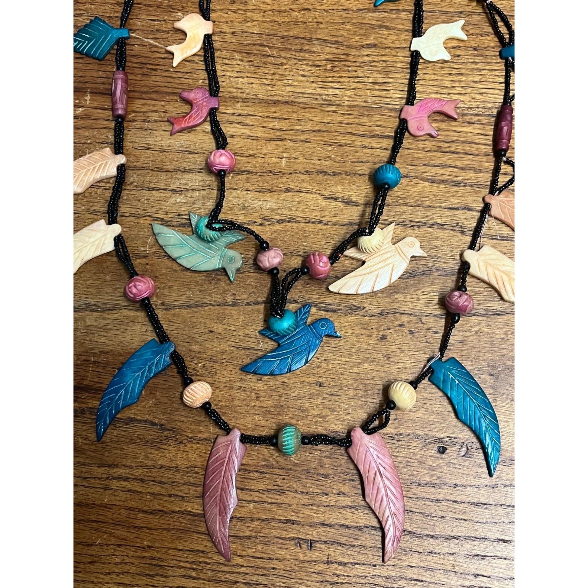 Vintage Zuni Native American India Ethnic Double Strand Fetish Necklace