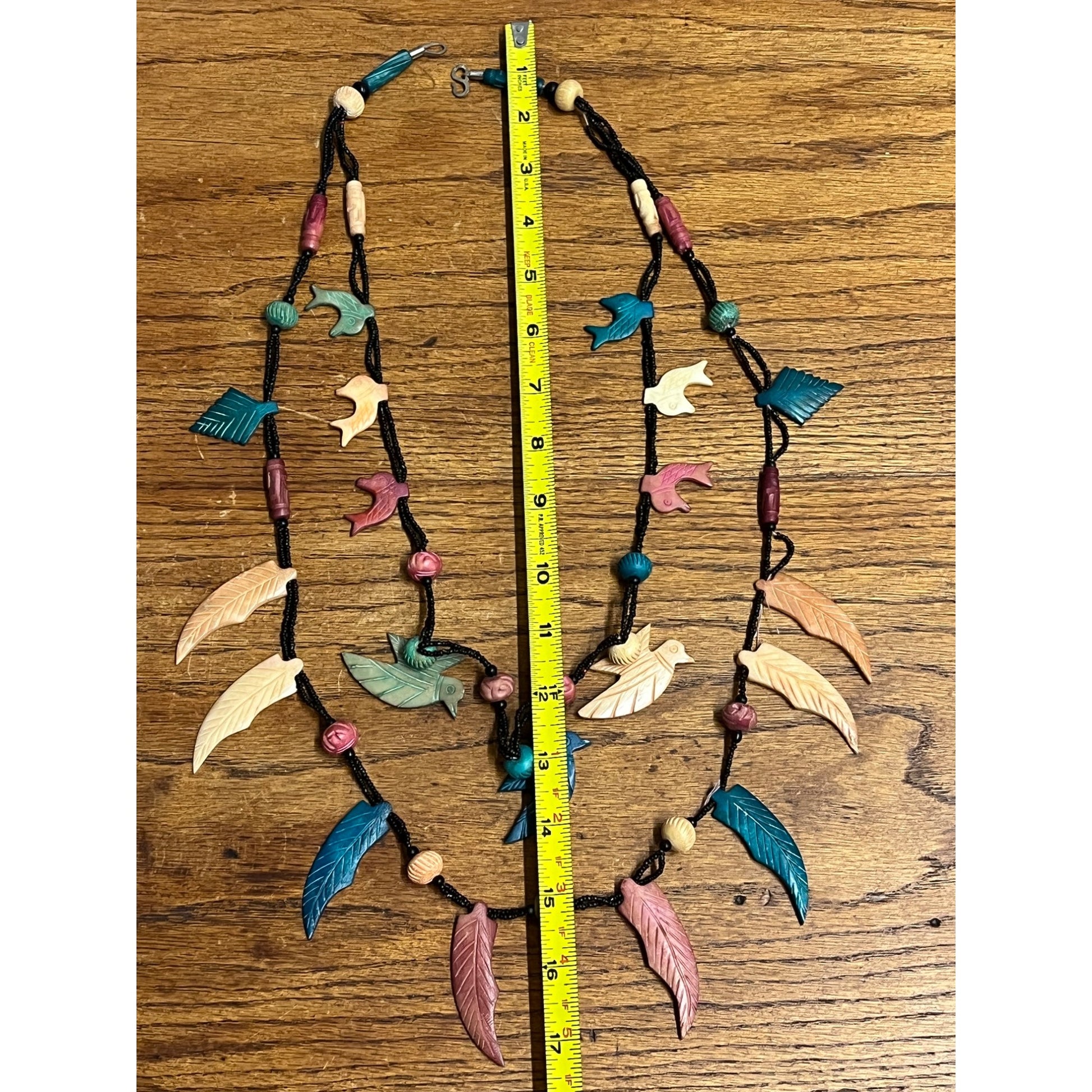 Vintage Zuni Native American India Ethnic Double Strand Fetish Necklace
