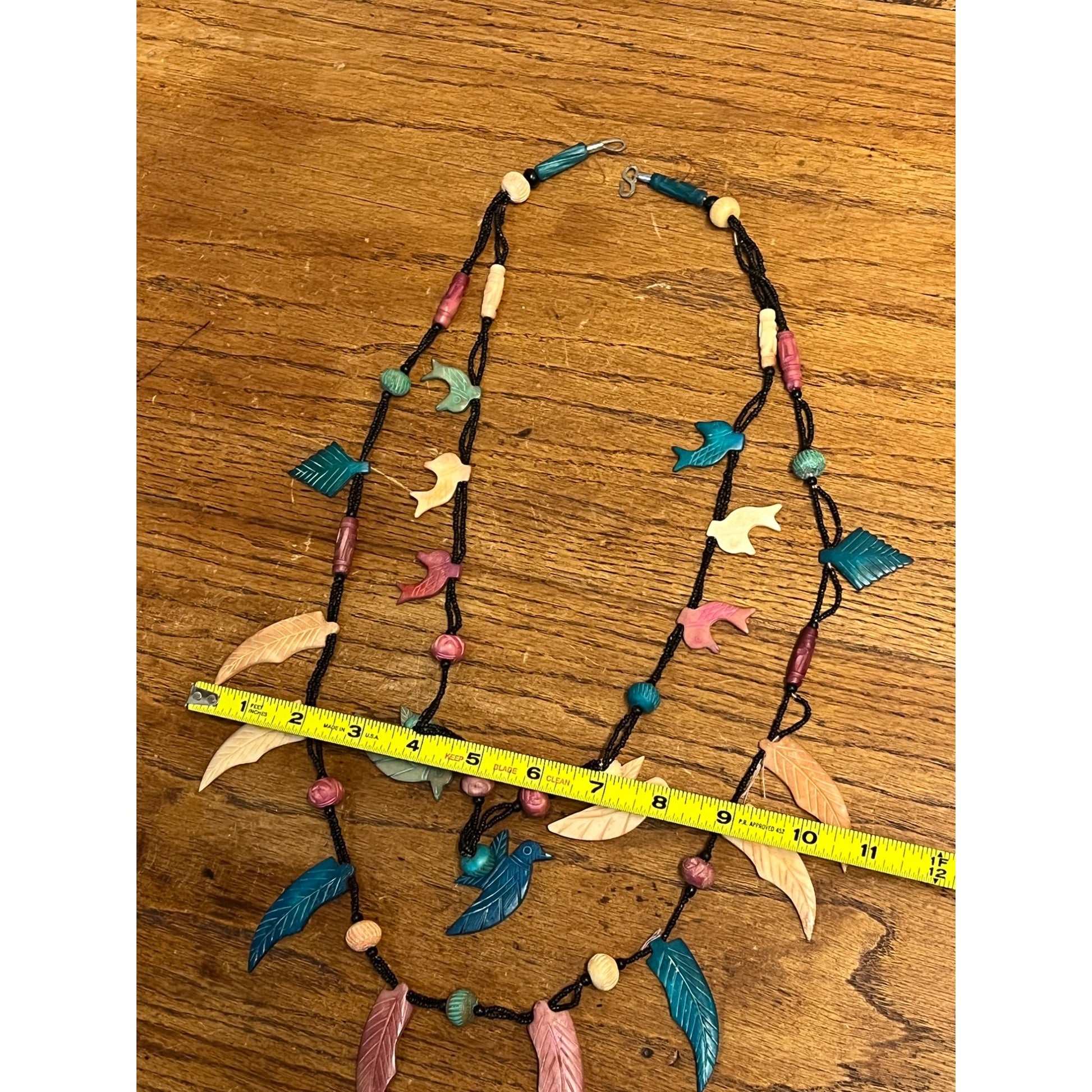 Vintage Zuni Native American India Ethnic Double Strand Fetish Necklace