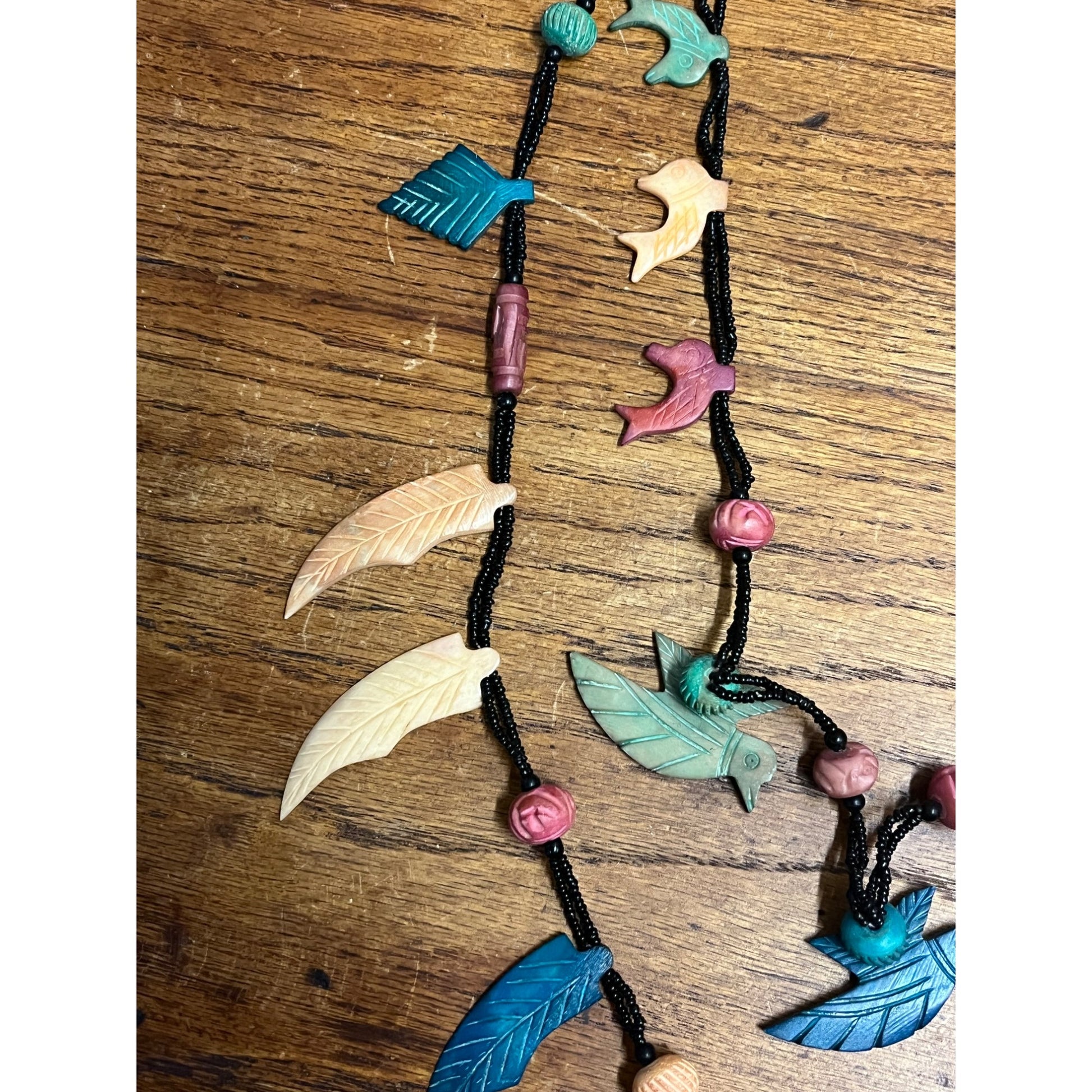 Vintage Zuni Native American India Ethnic Double Strand Fetish Necklace