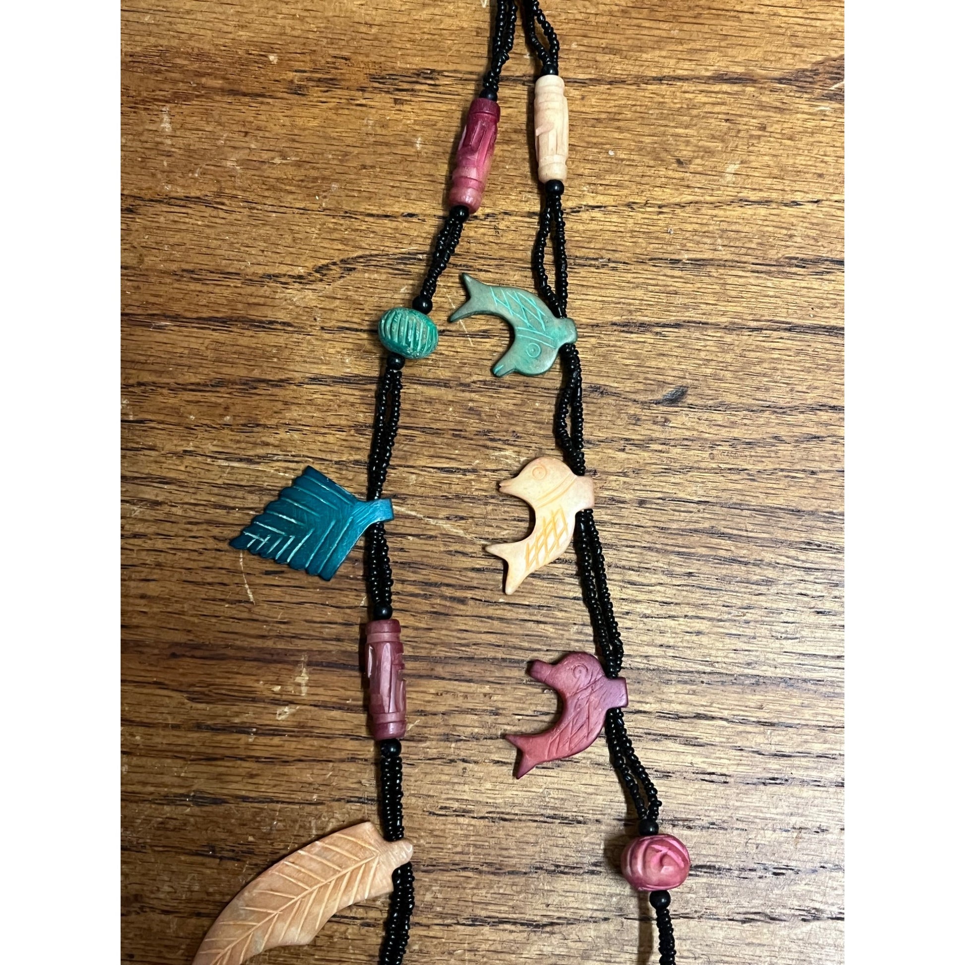 Vintage Zuni Native American India Ethnic Double Strand Fetish Necklace