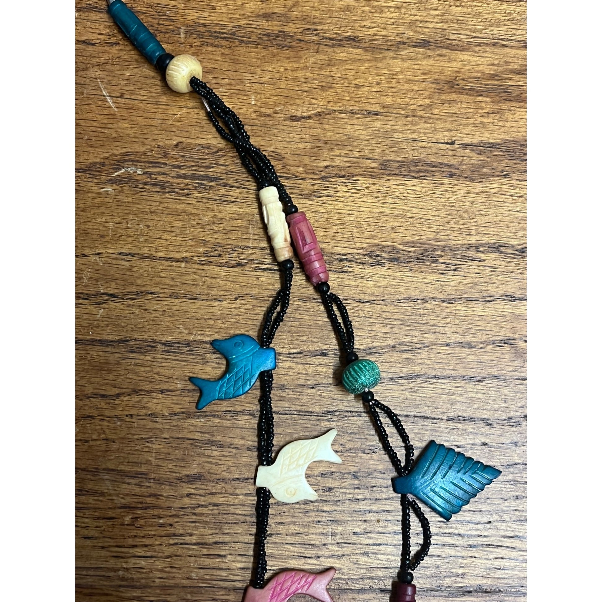 Vintage Zuni Native American India Ethnic Double Strand Fetish Necklace
