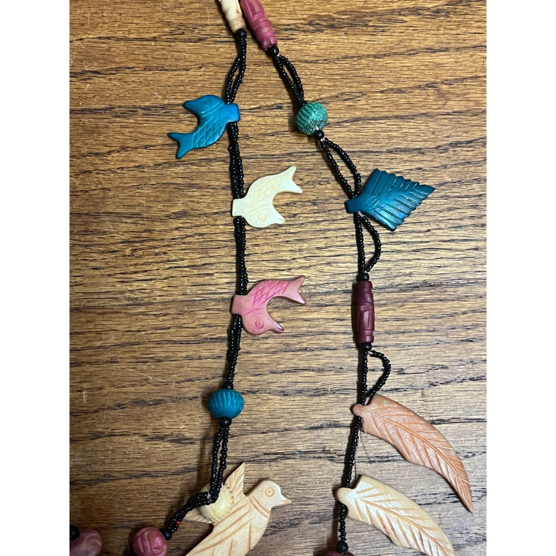 Vintage Zuni Native American India Ethnic Double Strand Fetish Necklace