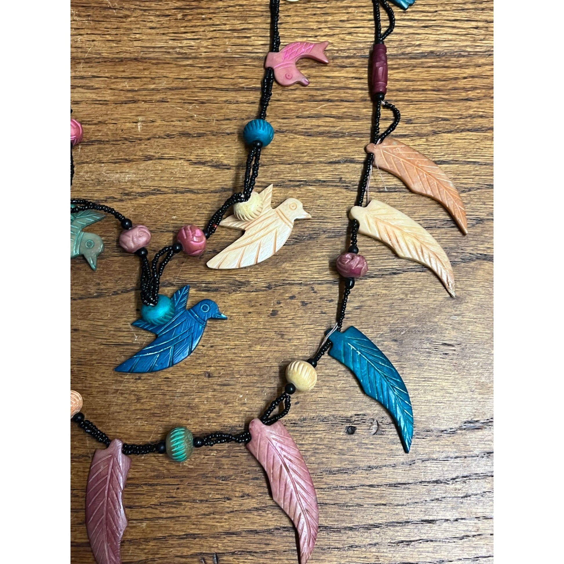 Vintage Zuni Native American India Ethnic Double Strand Fetish Necklace