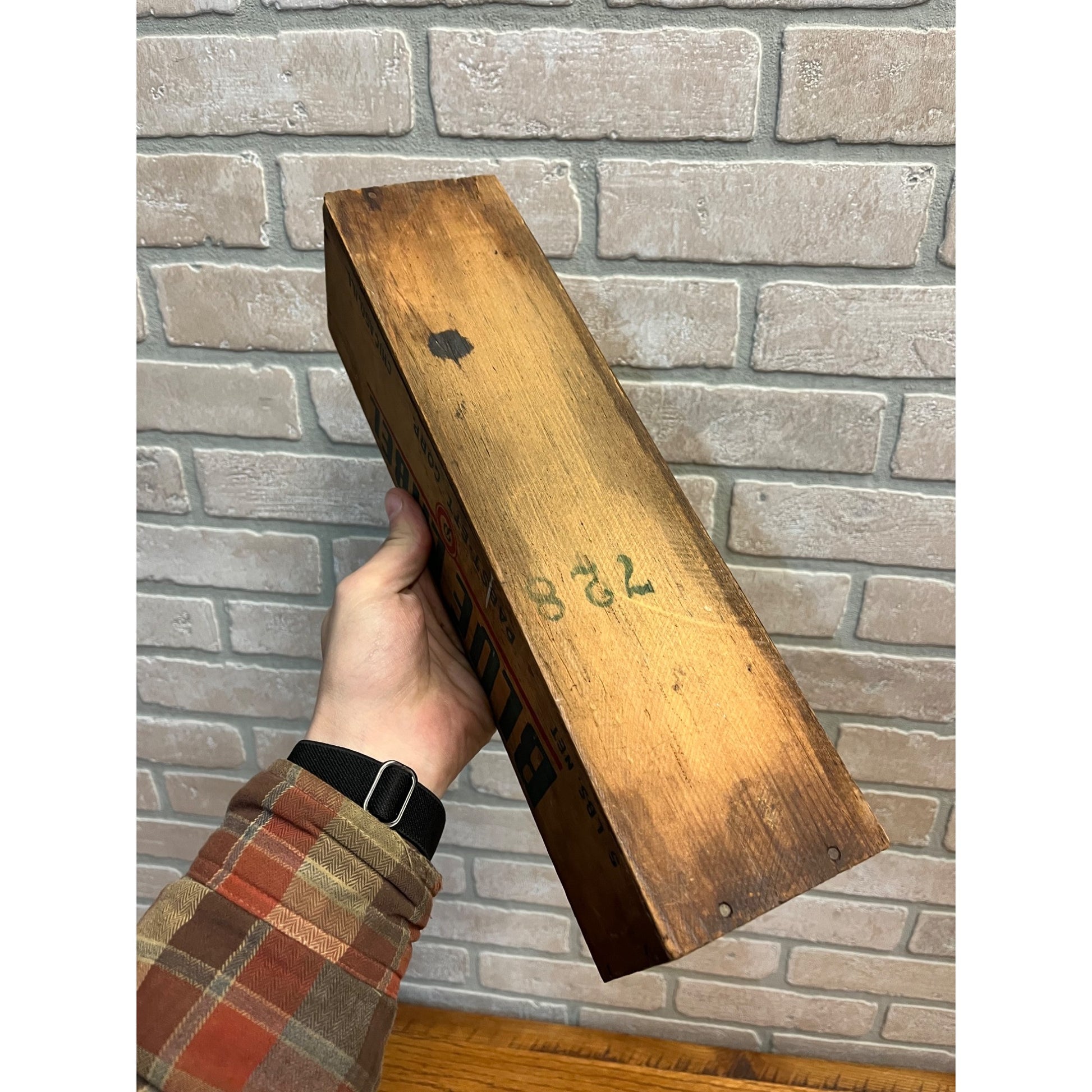 Vintage Blue Label Pabst-Ett Pabst Beer Prohibition Wooden Cheese Box 5 lbs