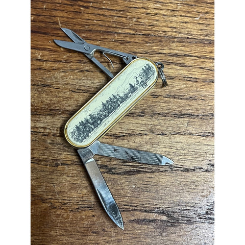 Barlow Pen Knife Folding 2 Blade Pocket Knife Scrimshaw Fly Fishing
