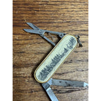 Barlow Pen Knife Folding 2 Blade Pocket Knife Scrimshaw Fly Fishing