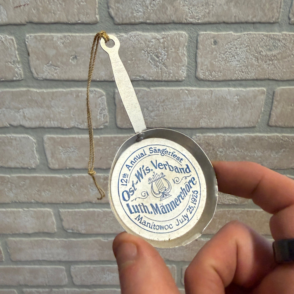 Vintage Manitowoc Miniature Frying Pan Luth. Mannerchore Advertising