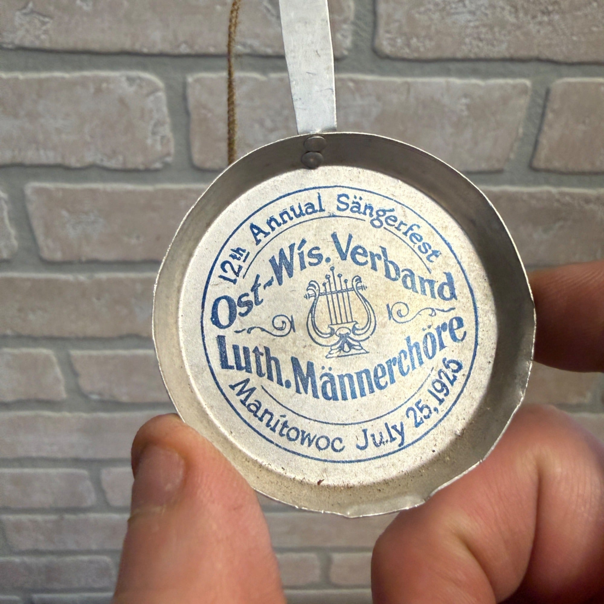 Vintage Manitowoc Miniature Frying Pan Luth. Mannerchore Advertising