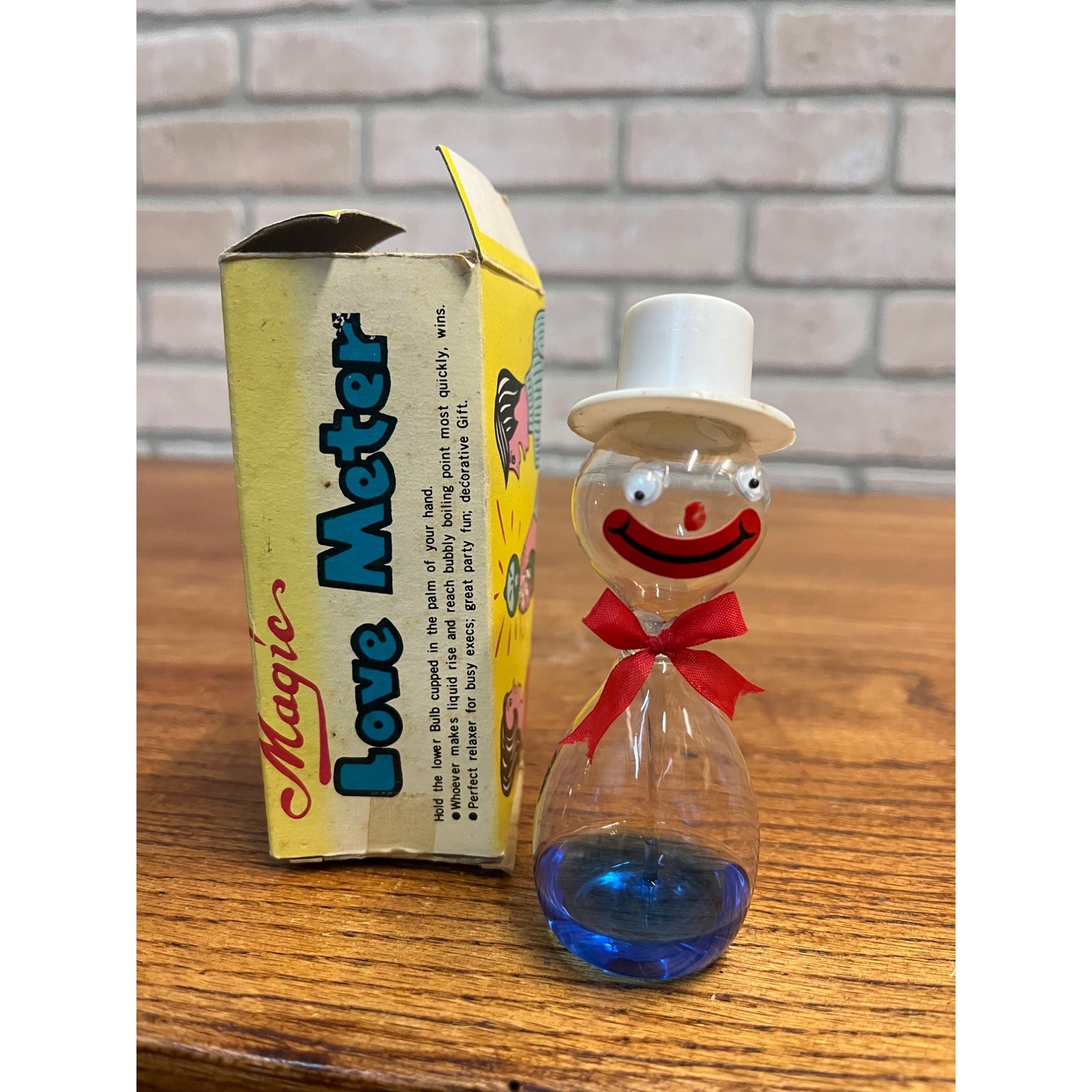 Vintage 1950s Magic Love Meter Clown Man - Works - Orig. Box Novelty Gift