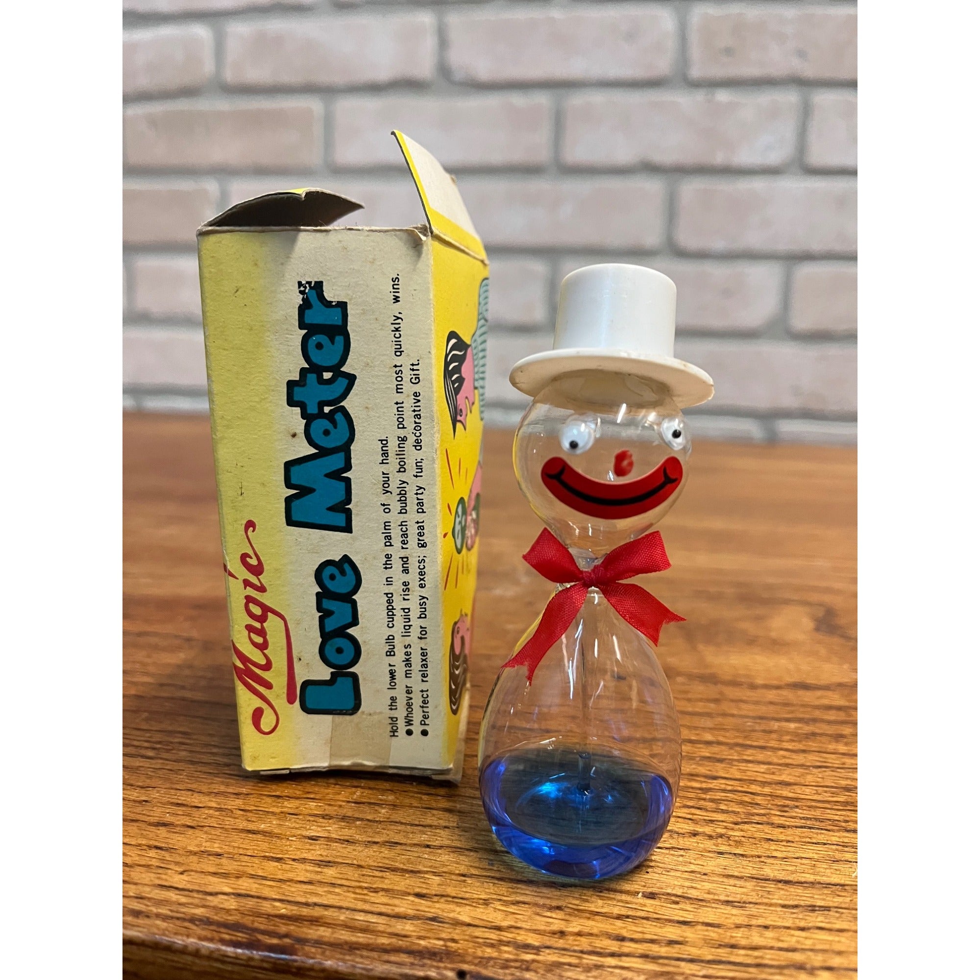 Vintage 1950s Magic Love Meter Clown Man - Works - Orig. Box Novelty Gift