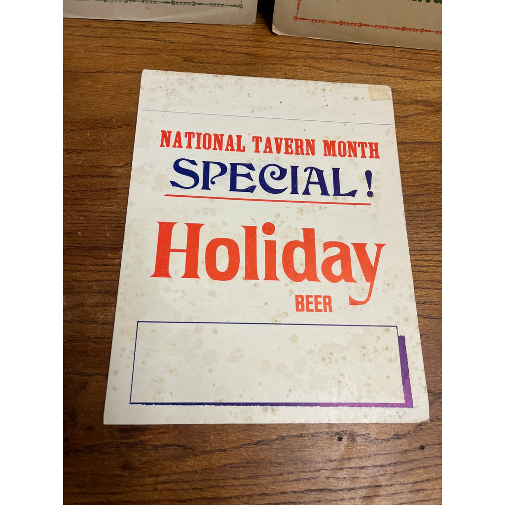 Vintage 1930s Bar Tavern Advertising Signs Ginger Fizz Holiday Easelback