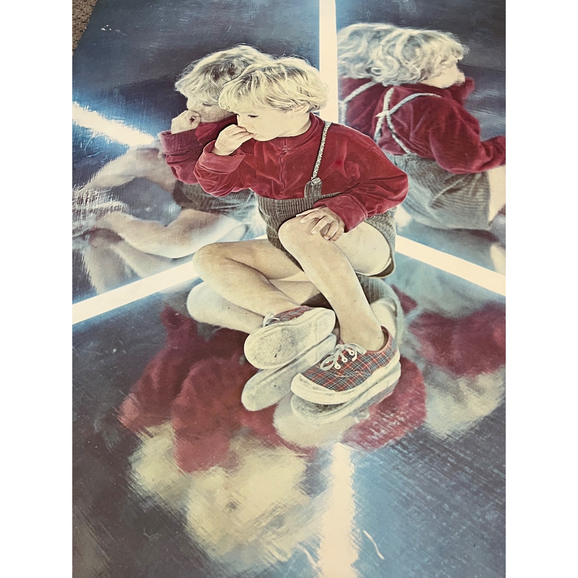 Vintage 1970s Psychology Today Scared Boy in The Corner of a House of Mirrors