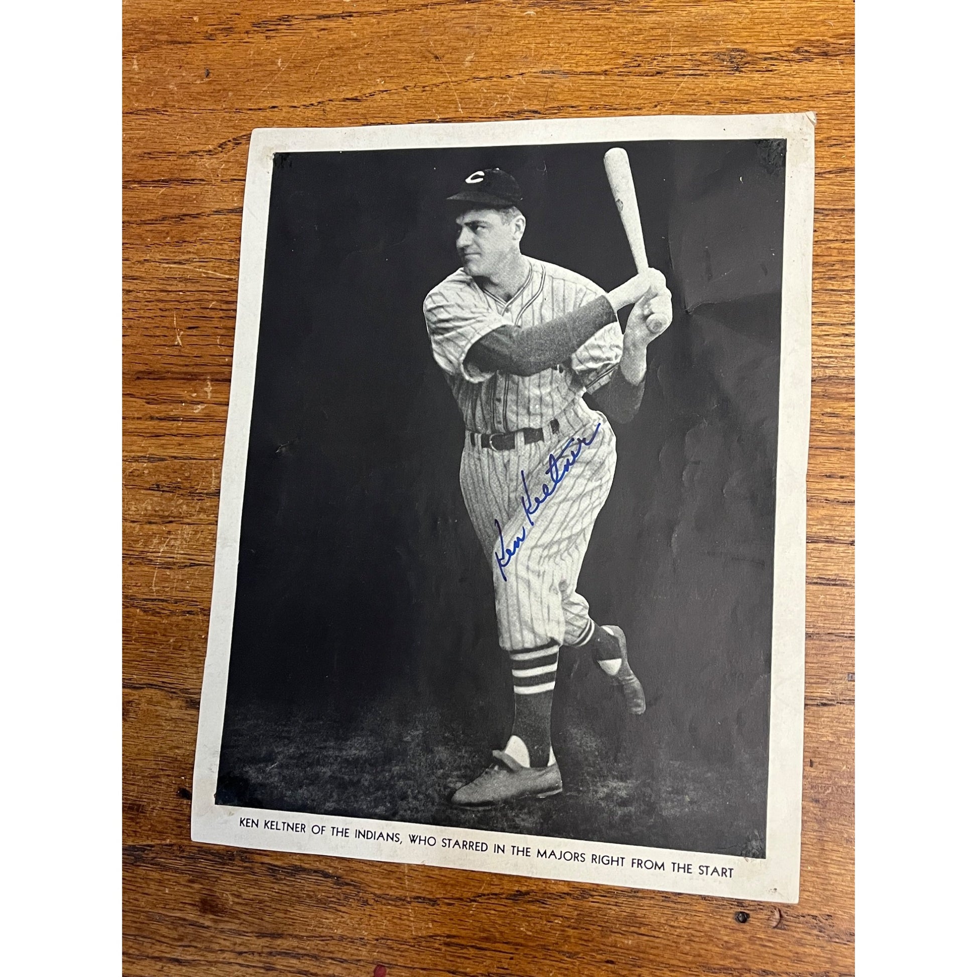 KEN KELTNER Signed 8x10 Photo Autographed CLEVELAND INDIANS