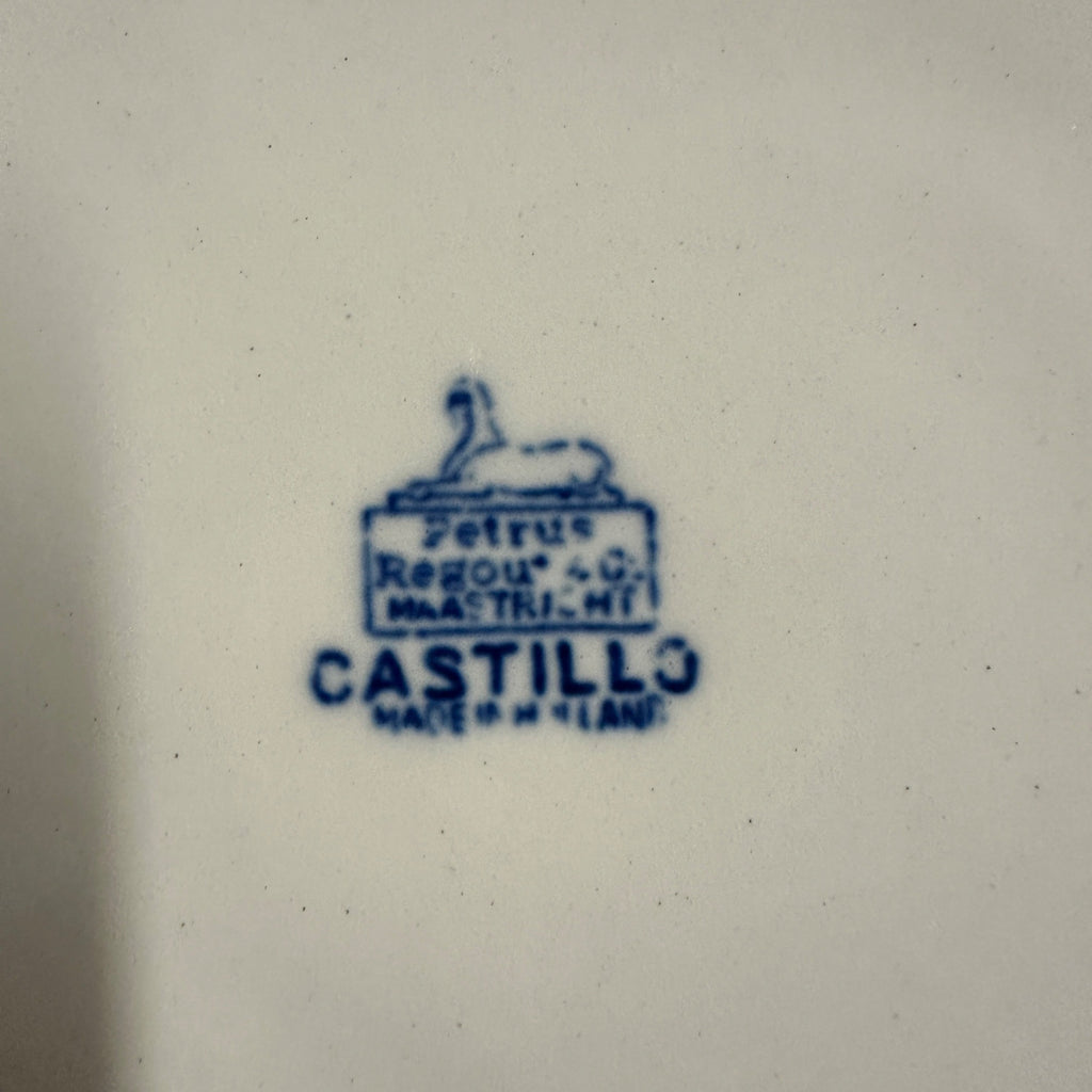 (4) CASTILLO SALAD BOWL 9.25" PETRUS REGOUT MAASTRICHT HOLLAND 1929 FLOW BLUE