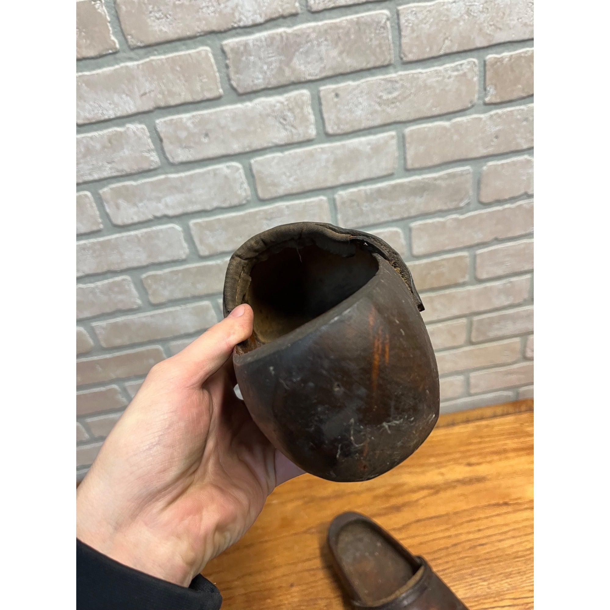 Antique Primitive Wooden Clogs Shoes Folk Art Hand Carved Wood Dutch