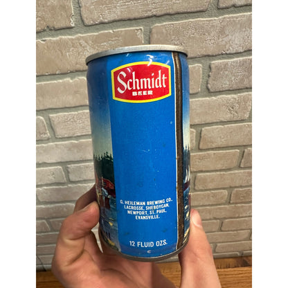 Schmidt Beer Outdoor Fishing-Canoe-Indian Beer Can G. Heileman